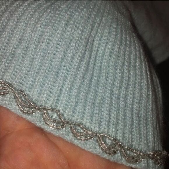 Vtg INC Intern. Concepts XL Blue Knit Crop Waterfall Ruffle Women Open Cardigan - Picture 7 of 9